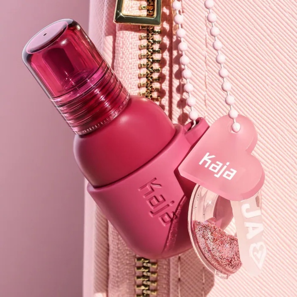 BNIB Kaja Jelly Charm Lip & Blush Glazed Keychain Stain in Fig Soda